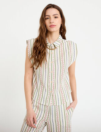 Chemise beige femme