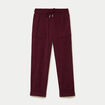 Pantalon jogging velours bordeaux femme