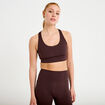 Brassi&egrave;re de sport fines bretelles marron fonc&eacute; femme