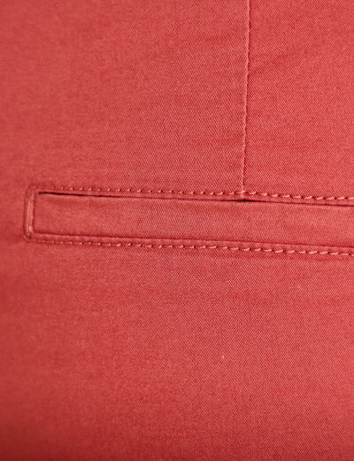 Pantalon chino 7/8&egrave;me vieux rose femme