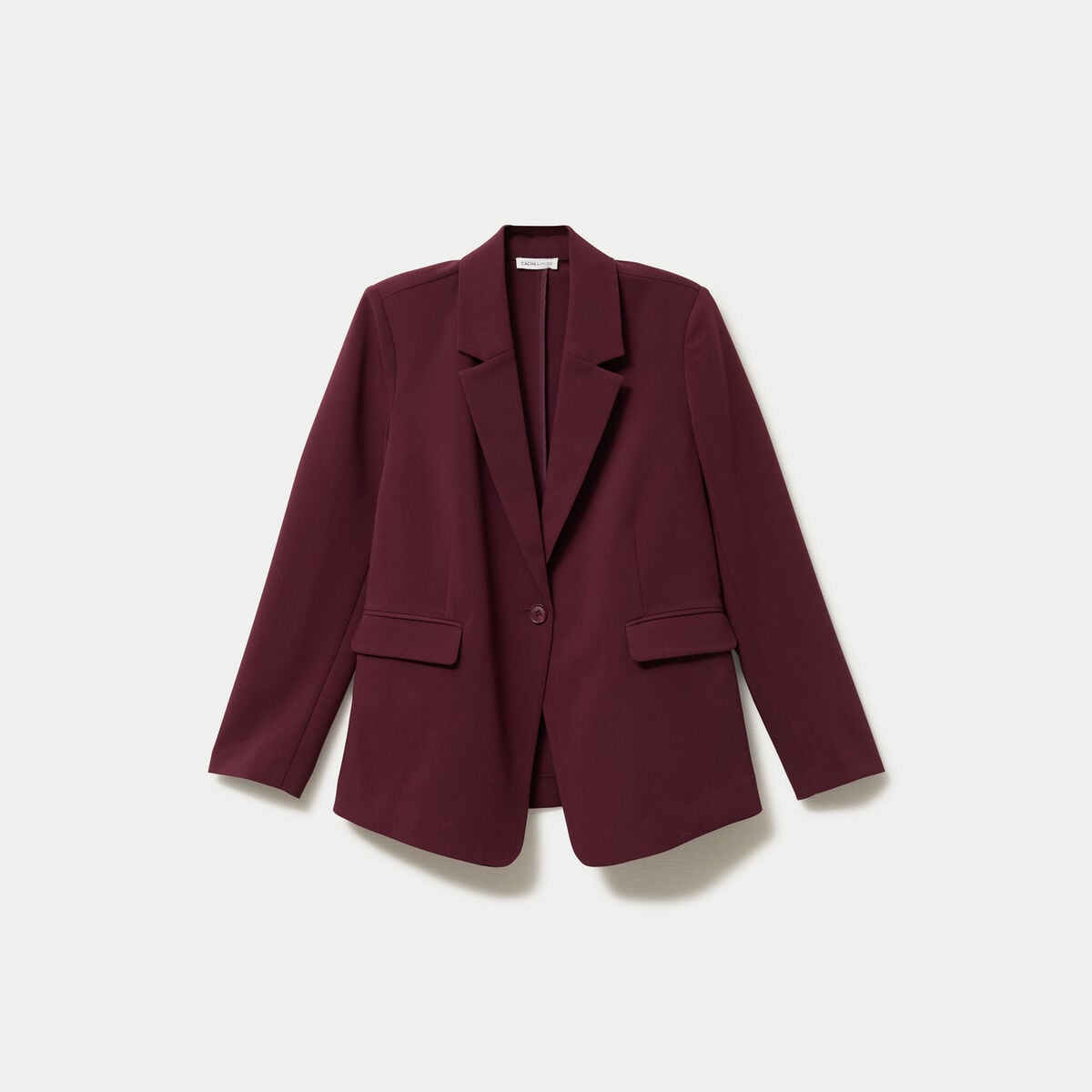 Veste esprit blazer violet fonc&eacute; femme