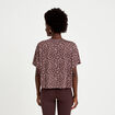 T-shirt col rond manches courtes violet femme