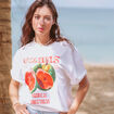 T-shirt oversize manches courtes blanc femme