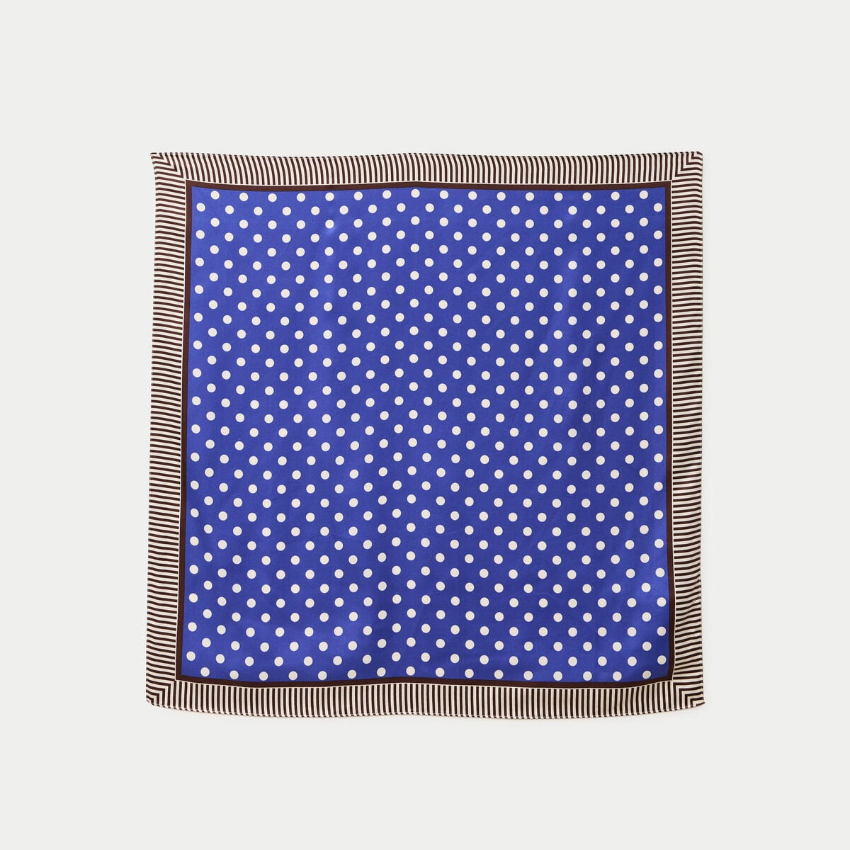 Foulard satin&eacute; soyeux bleu electrique femme