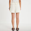 Short dentelle ecru femme