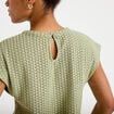 D&eacute;bardeur ajour&eacute; vert kaki femme