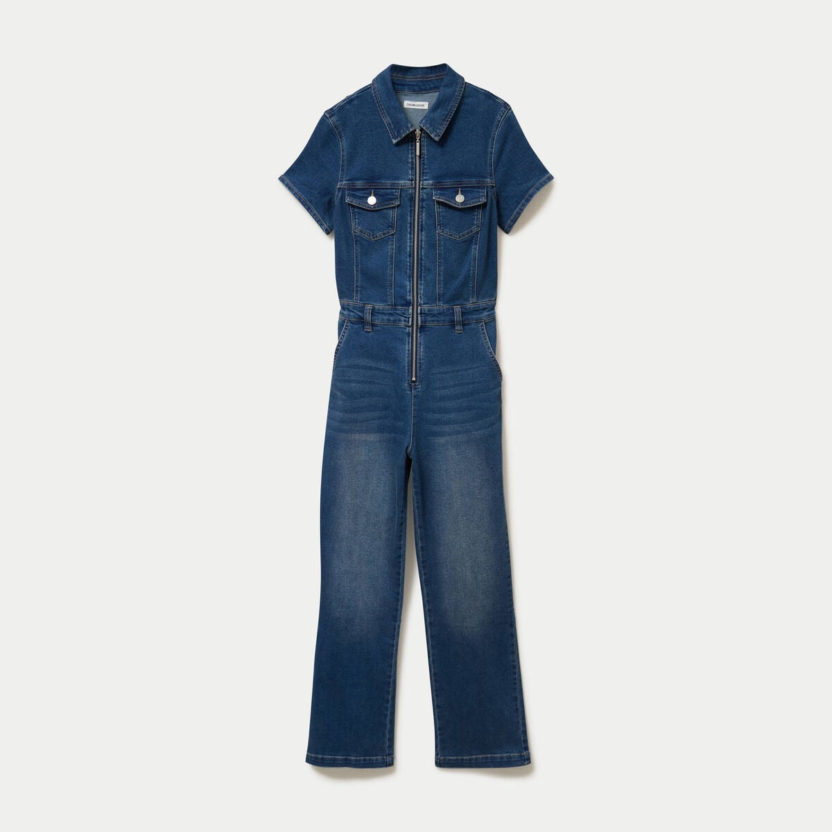Combinaison pantalon en jean denim double stone femme