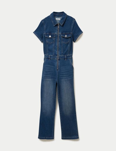 Combinaison pantalon en jean denim double stone femme