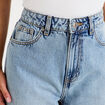 Jean wide leg taille haute Petite denim double stone femme