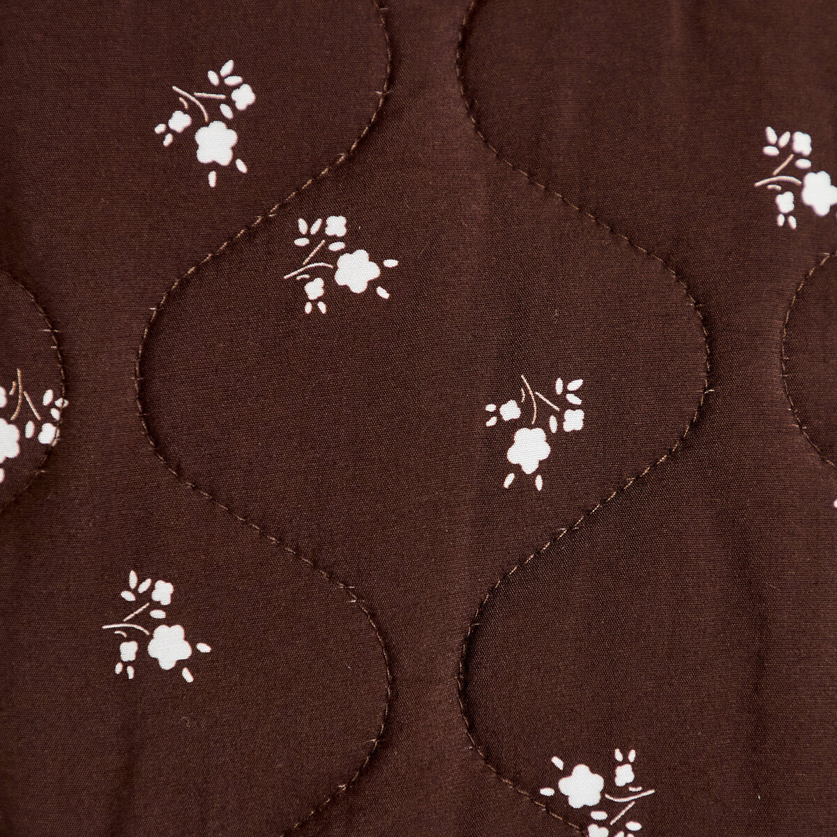 Veste droite manches longues marron fonc&eacute; femme