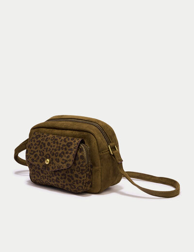 Sac similicuir vert kaki femme