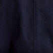 Trench droit court col tailleur bleu marine femme