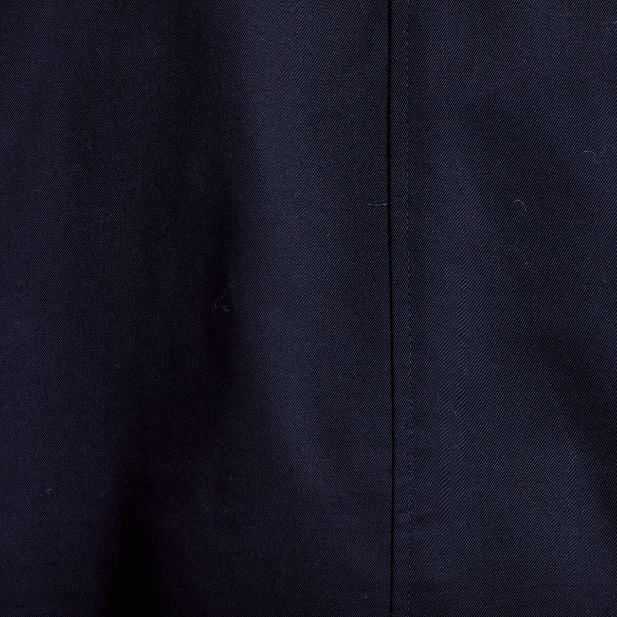 Trench droit court col tailleur bleu marine femme