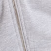 Sweat zipp&eacute; &agrave; capuche gris clair femme