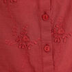Blouse brod&eacute;e col mao manches 3/4 vieux rose femme