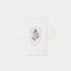 T-shirt oversize manches courtes ecru femme