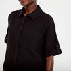 Chemise manches 3/4 noir femme