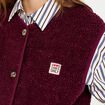 Gilet sans manches effet polaire prune femme