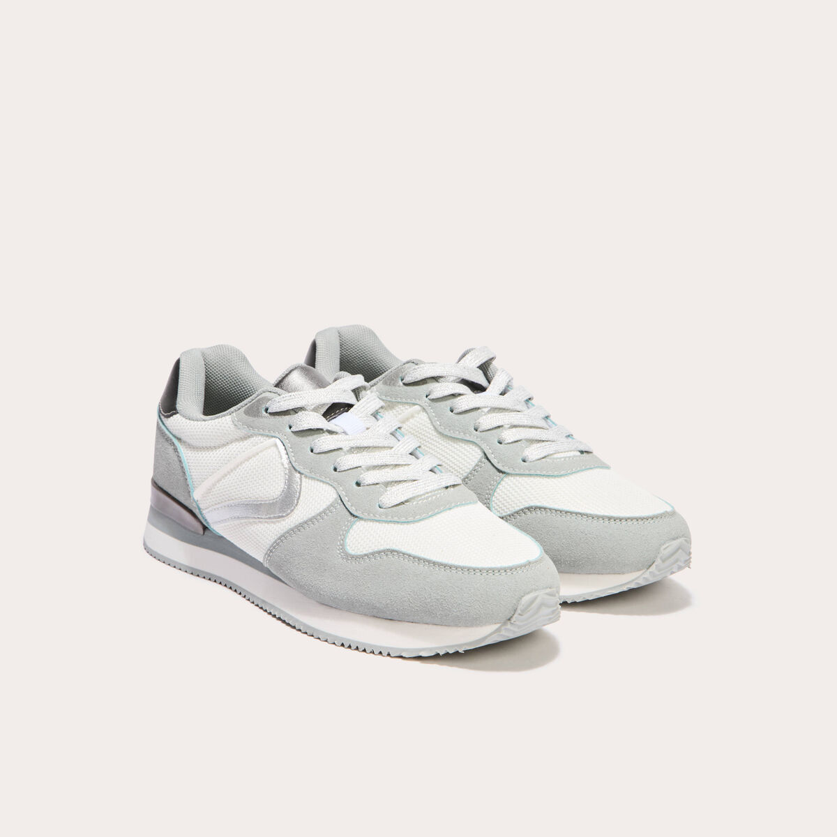 Sneakers plates bleu canard femme