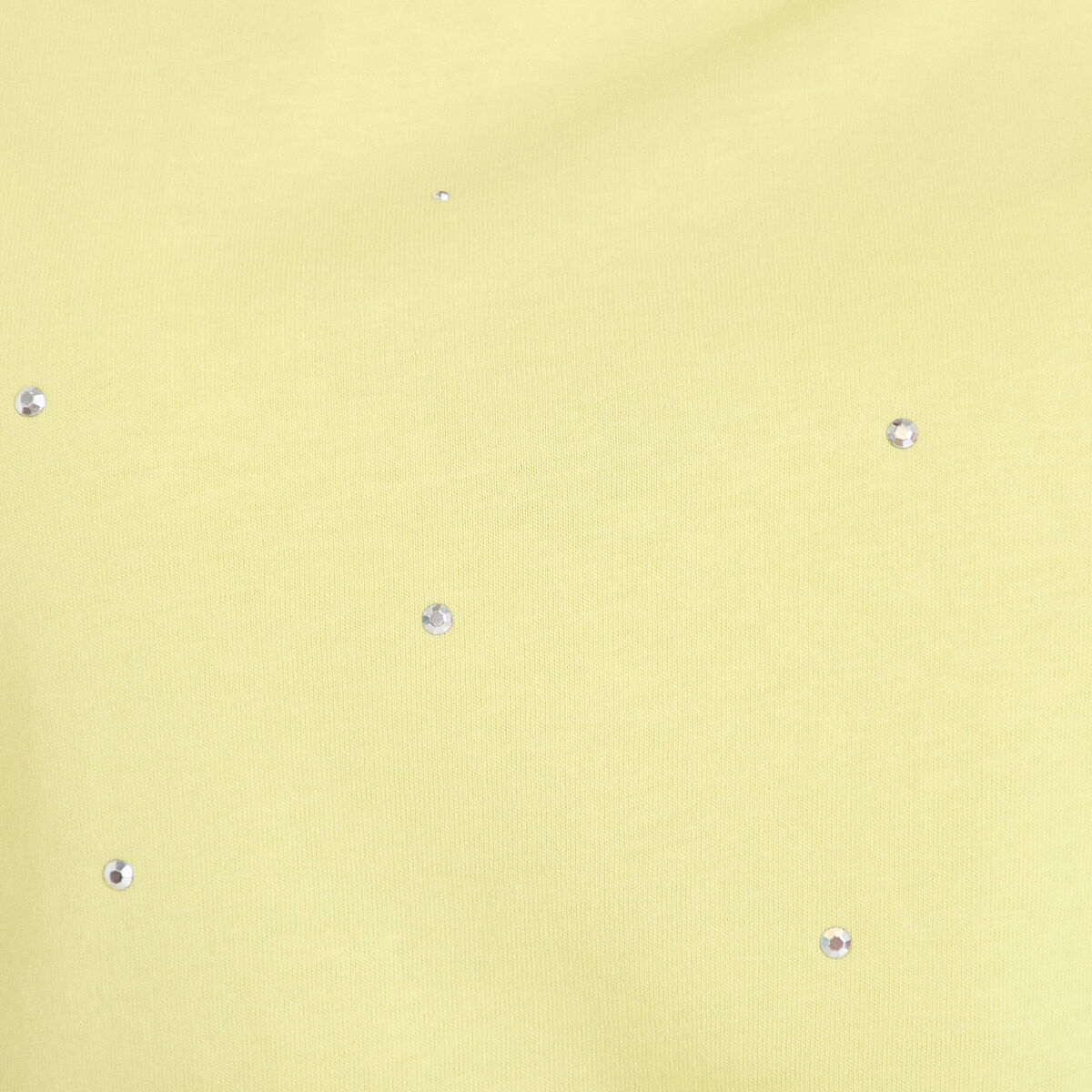 T-shirt col bateau manches courtes jaune citron femme