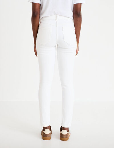 Jean skinny push-up taille standard blanc femme