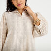 Chemise droite col classique manches 3/4 blanc femme