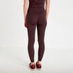 Leggings taille haute marron fonc&eacute; femme
