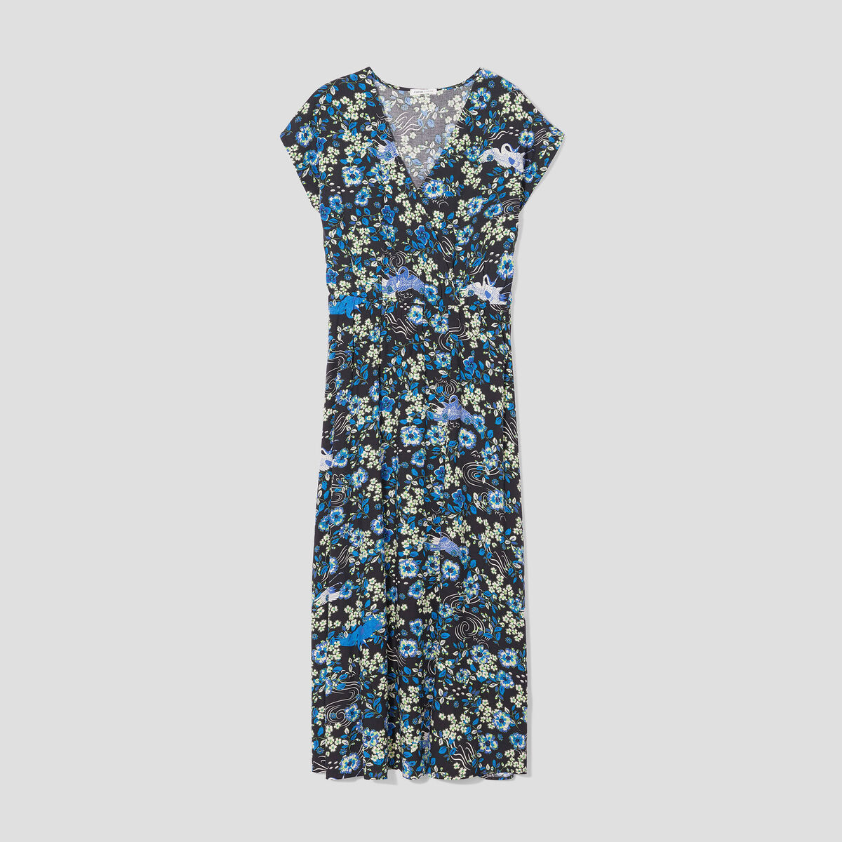 Robe longue &eacute;vas&eacute;e noir femme
