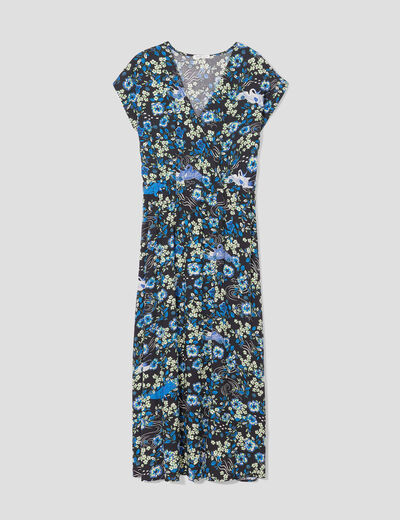 Robe longue &eacute;vas&eacute;e noir femme