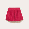 Jupe courte effet boule doubl&eacute;e rouge clair femme