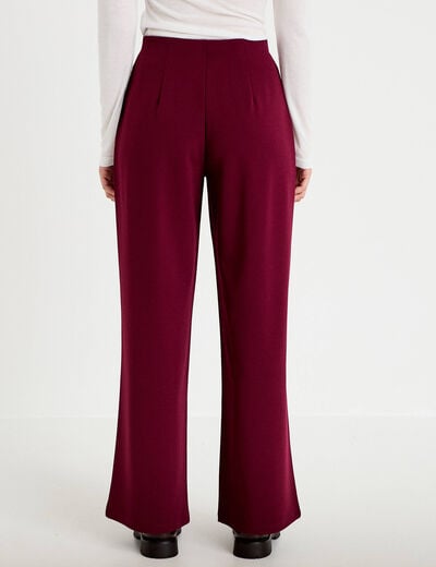 Pantalon bootcut taille standard bordeaux femme