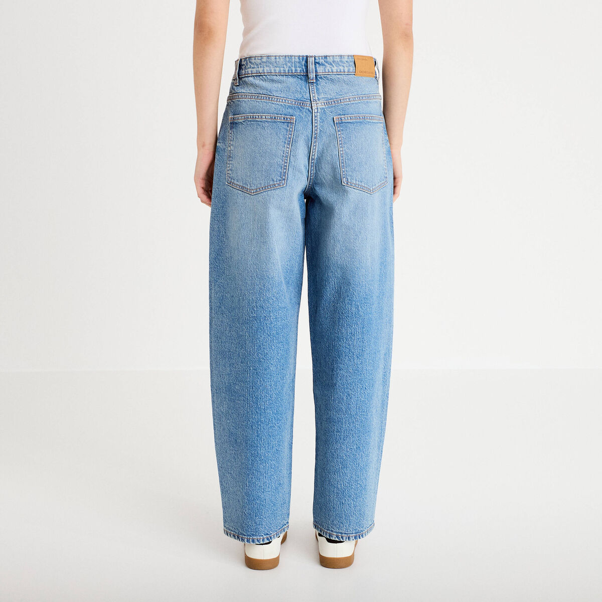 Jeans baggy taille basse denim triple stone femme