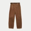 Pantalon barrel ceinture amovible taupe femme