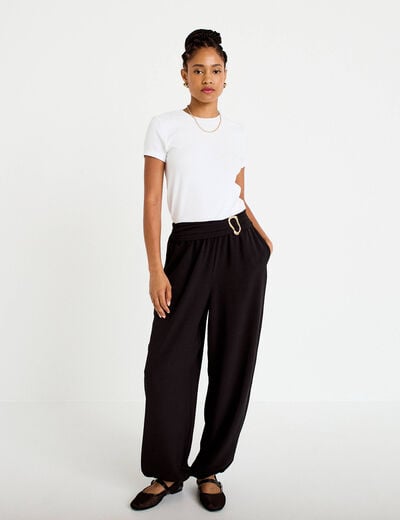 Pantalon bootcut taille standard noir femme