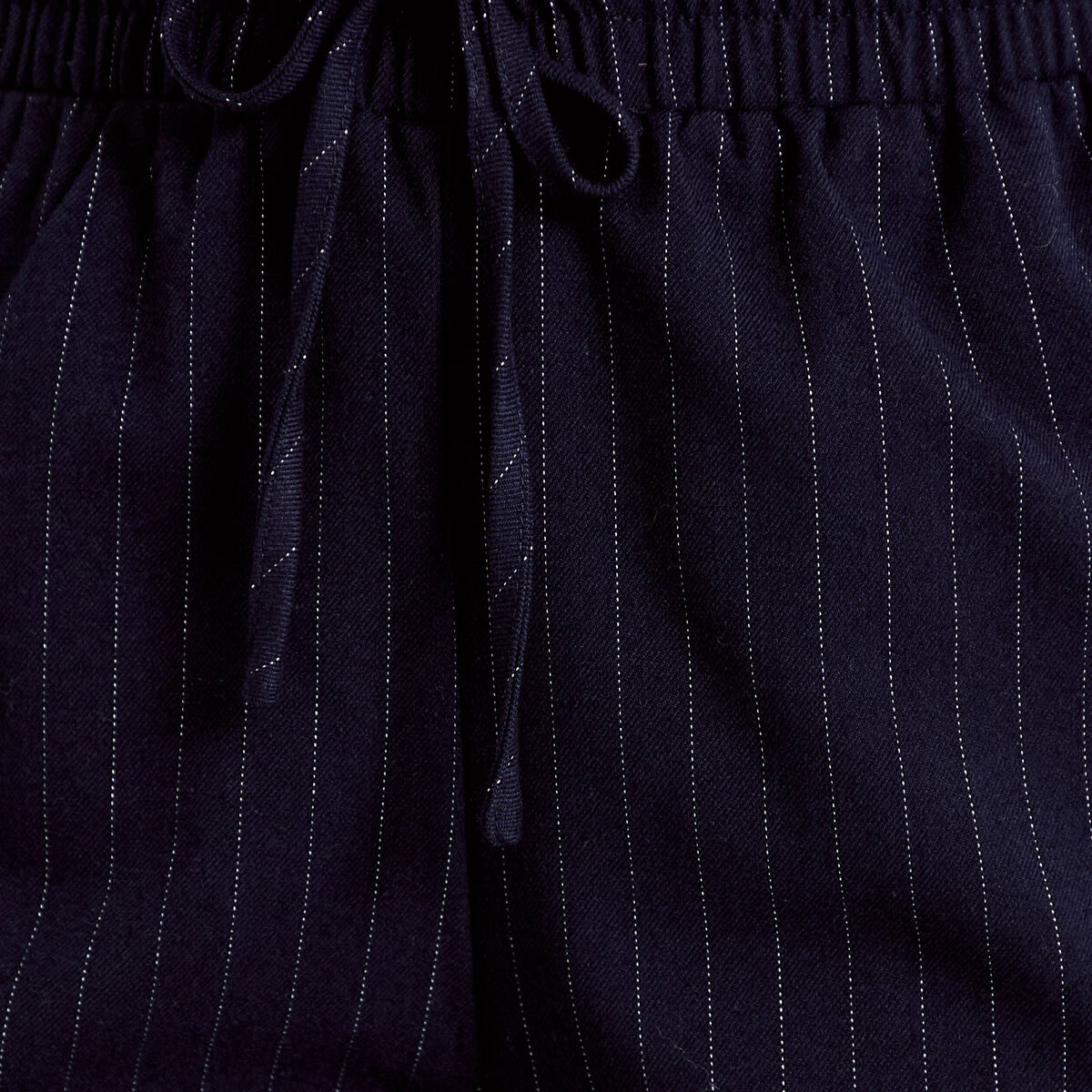 Pantalon large taille standard bleu marine femme
