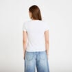 Top ajust&eacute; col rond manches courtes blanc femme