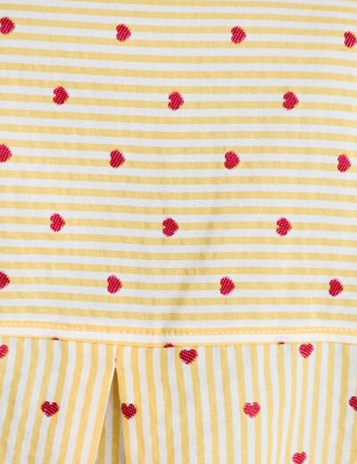 Chemise oversize manches longues jaune femme