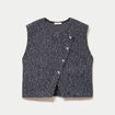 Gilet sans manches gris fonc&eacute; femme