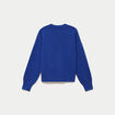 Pull col rond bleu electrique femme