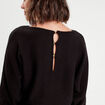 Pull manches chauves-souris noir femme