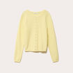 Gilet ajour&eacute; manches longues jaune clair femme