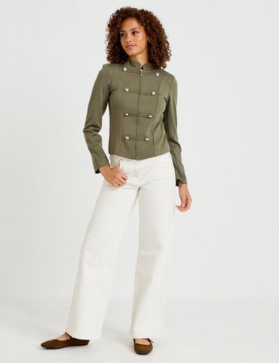 Veste officier vert kaki femme