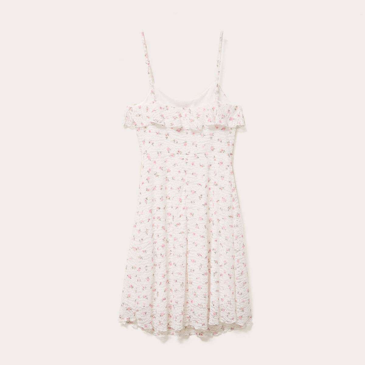 Robe droite courte fines bretelles blanc femme
