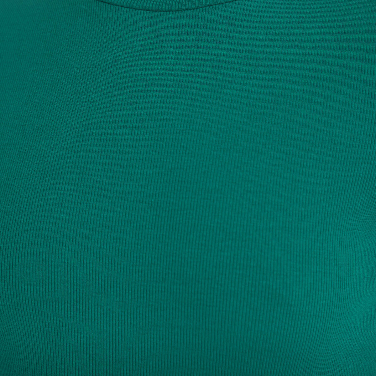 T-shirt c&ocirc;tel&eacute; ajust&eacute; manches courtes vert &eacute;meraude femme