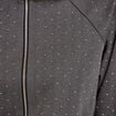 Veste effet boule col montant tweed noir femme