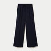 Pantalon bootcut taille standard bleu marine femme