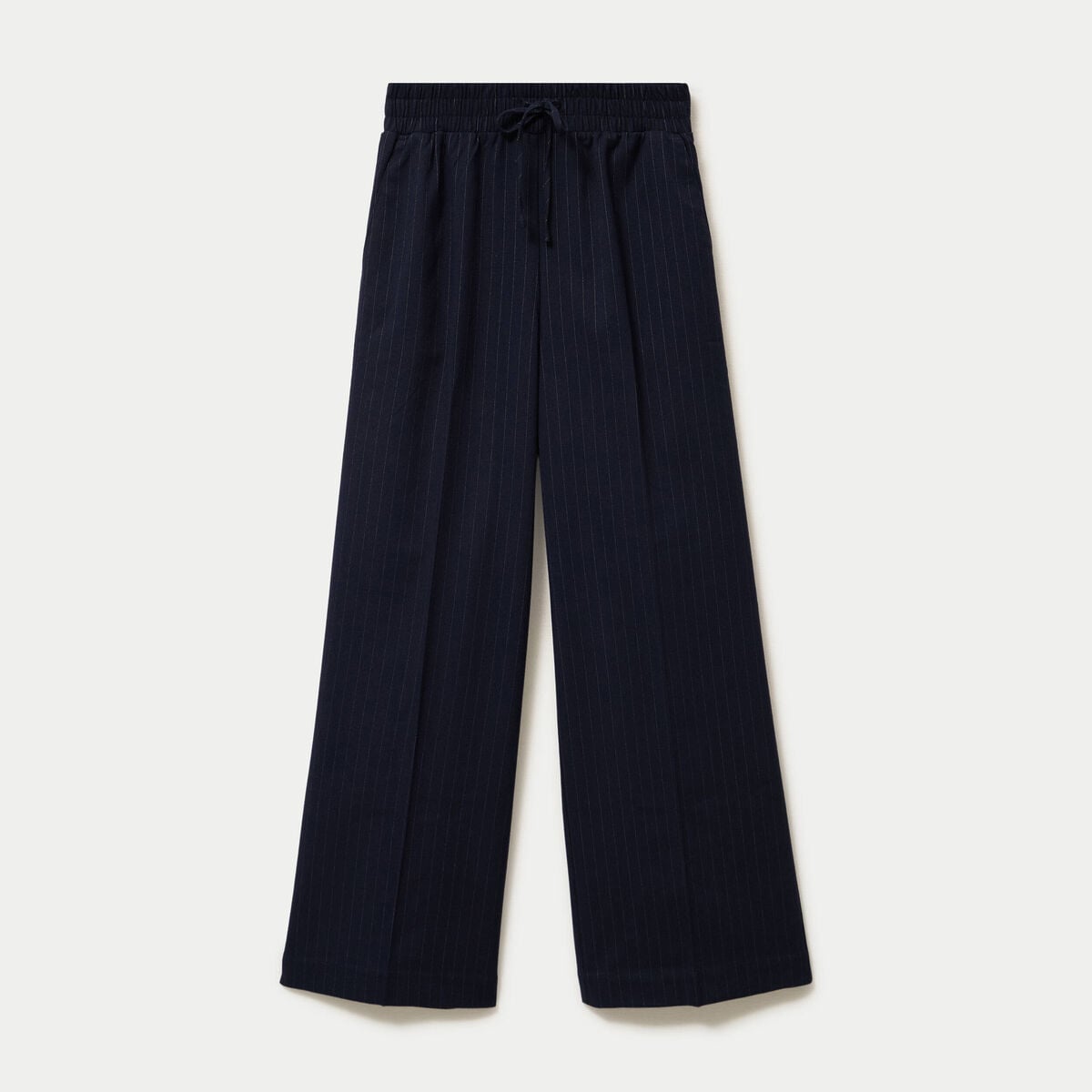 Pantalon bootcut taille standard bleu marine femme