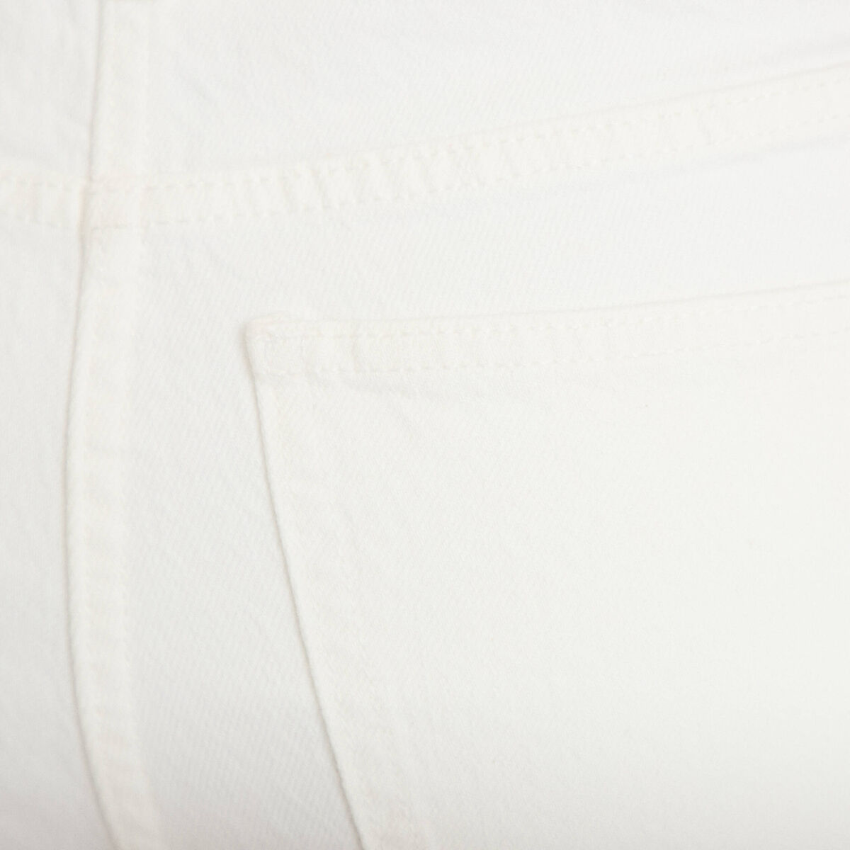 Bermuda en jean denim blanc femme