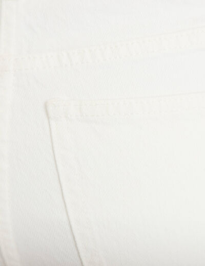 Bermuda en jean denim blanc femme