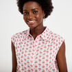 Chemise ample sans manches col classique rose femme